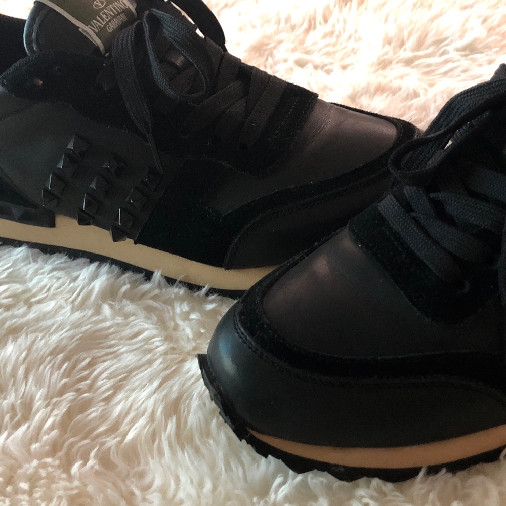Valentino Black Rockstud Sneakers Men